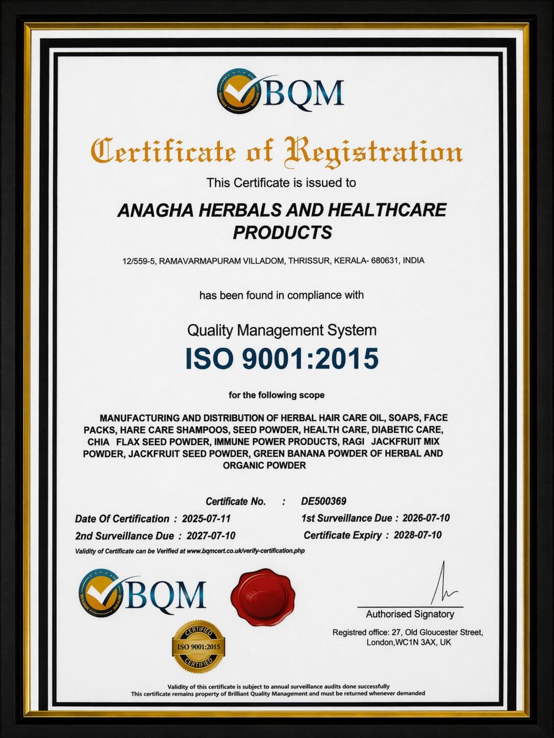 Certificate 1